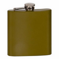 6 Oz. Matte Green Stainless Steel Flask